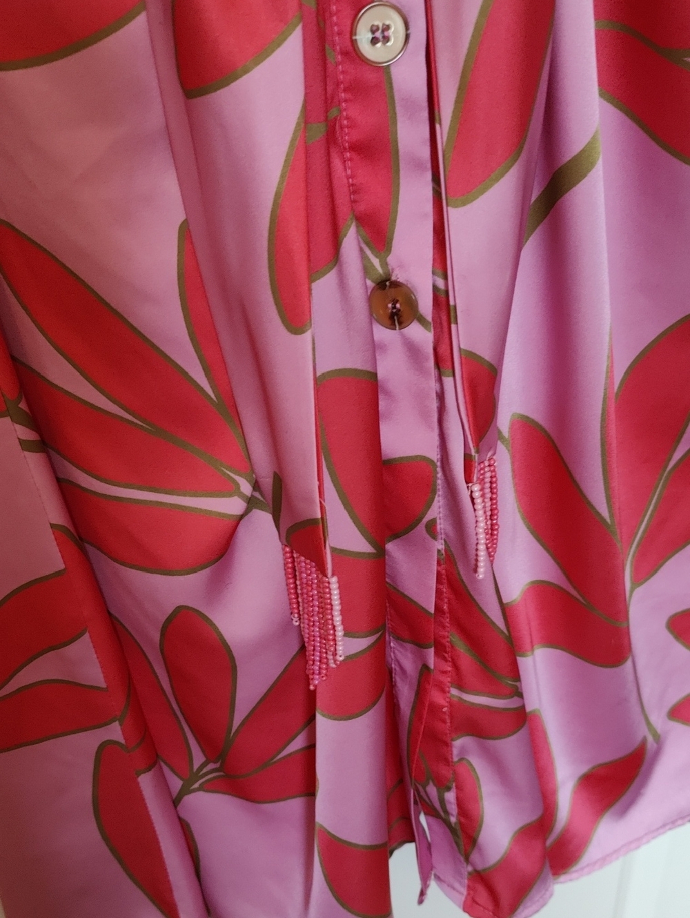 Karlie Palm Knot Shirt Midi Dress - Picture 6 of 11
